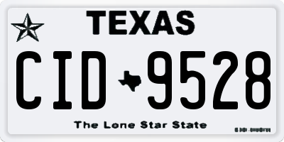TX license plate CID9528