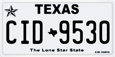 TX license plate CID9530