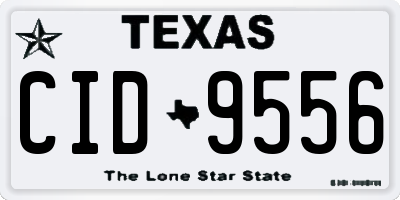 TX license plate CID9556