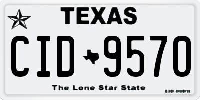 TX license plate CID9570