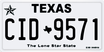 TX license plate CID9571