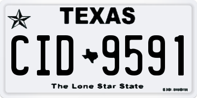 TX license plate CID9591