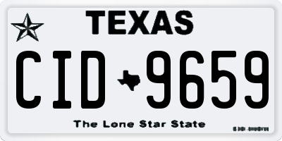 TX license plate CID9659