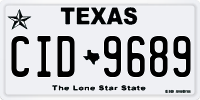 TX license plate CID9689