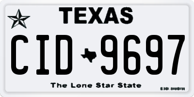TX license plate CID9697