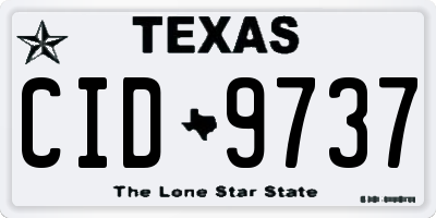 TX license plate CID9737