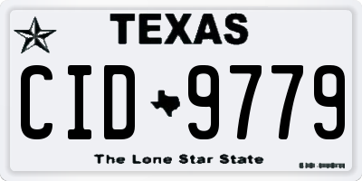 TX license plate CID9779