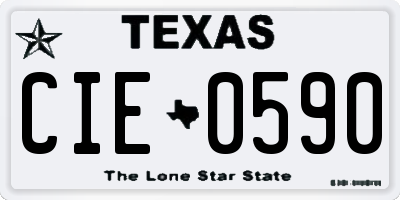 TX license plate CIE0590