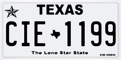 TX license plate CIE1199