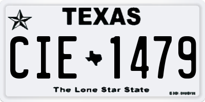 TX license plate CIE1479