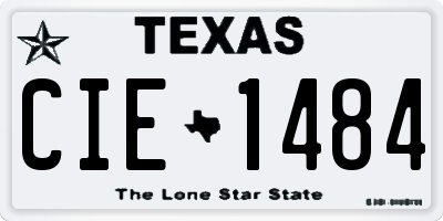 TX license plate CIE1484