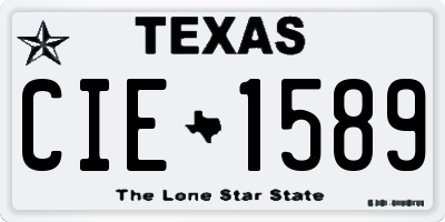 TX license plate CIE1589