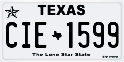TX license plate CIE1599