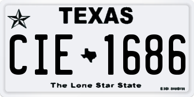TX license plate CIE1686