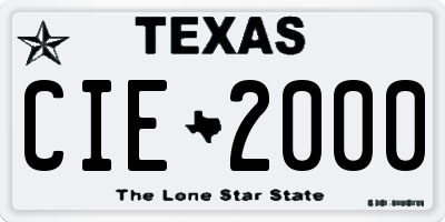 TX license plate CIE2000