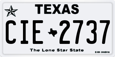 TX license plate CIE2737