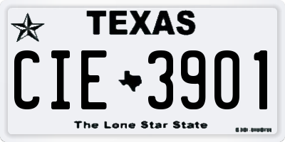TX license plate CIE3901