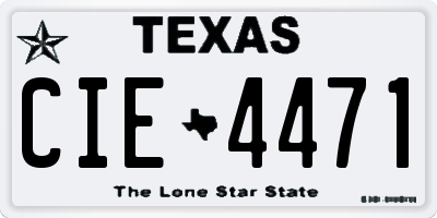 TX license plate CIE4471