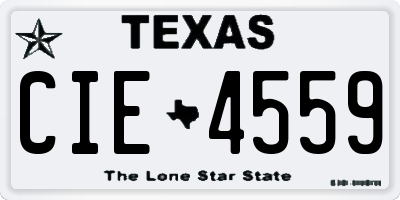 TX license plate CIE4559