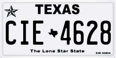 TX license plate CIE4628