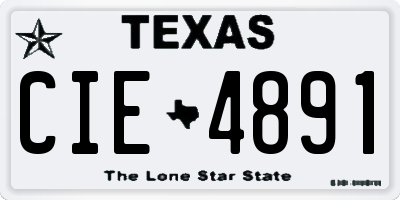 TX license plate CIE4891