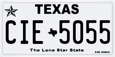 TX license plate CIE5055
