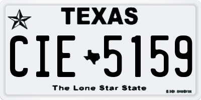 TX license plate CIE5159