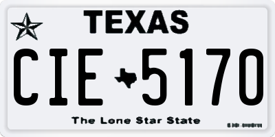 TX license plate CIE5170