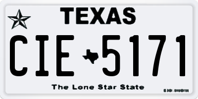 TX license plate CIE5171