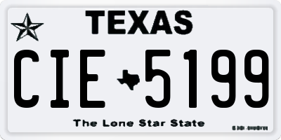 TX license plate CIE5199