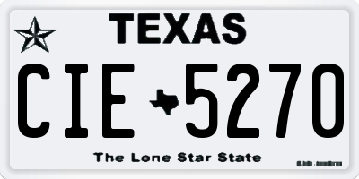 TX license plate CIE5270