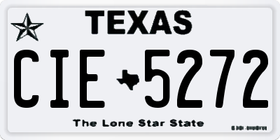 TX license plate CIE5272