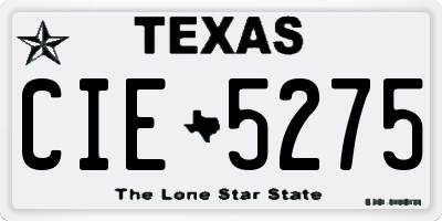 TX license plate CIE5275