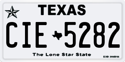 TX license plate CIE5282