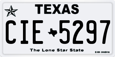 TX license plate CIE5297
