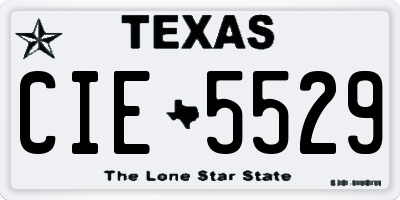 TX license plate CIE5529