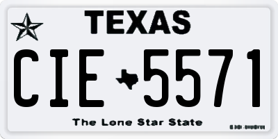 TX license plate CIE5571