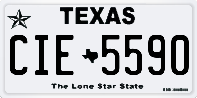 TX license plate CIE5590