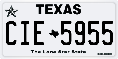 TX license plate CIE5955