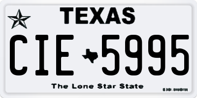 TX license plate CIE5995