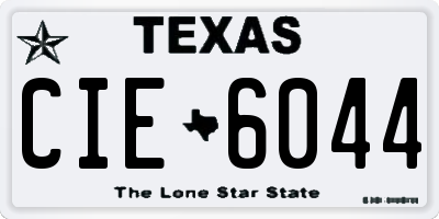 TX license plate CIE6044