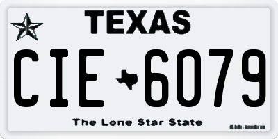 TX license plate CIE6079