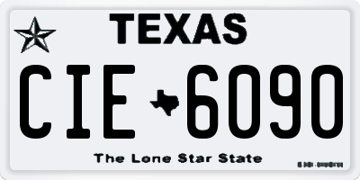 TX license plate CIE6090