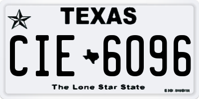 TX license plate CIE6096