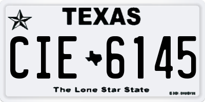 TX license plate CIE6145