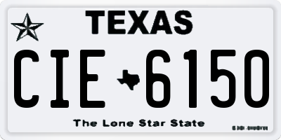 TX license plate CIE6150
