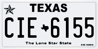 TX license plate CIE6155