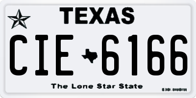 TX license plate CIE6166