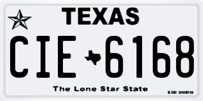 TX license plate CIE6168