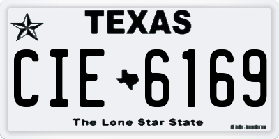 TX license plate CIE6169